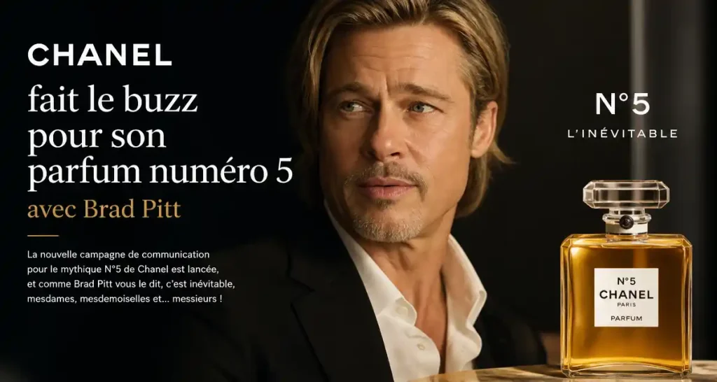 Chanel fait le buzz pour son parfum numéro 5 avec Brad Pitt