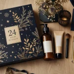 Calendrier de l'avent blissim 2025 sur table bois clair, aperçu beauté