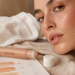 Crème bonne mine pour un teint frais, application de micro-pigments ou BB crème sur peau