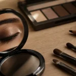 Démonstration maquillage yeux : regard agrandi, maquillage en cours