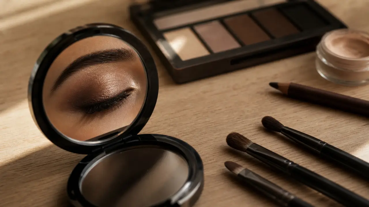 Démonstration maquillage yeux : regard agrandi, maquillage en cours