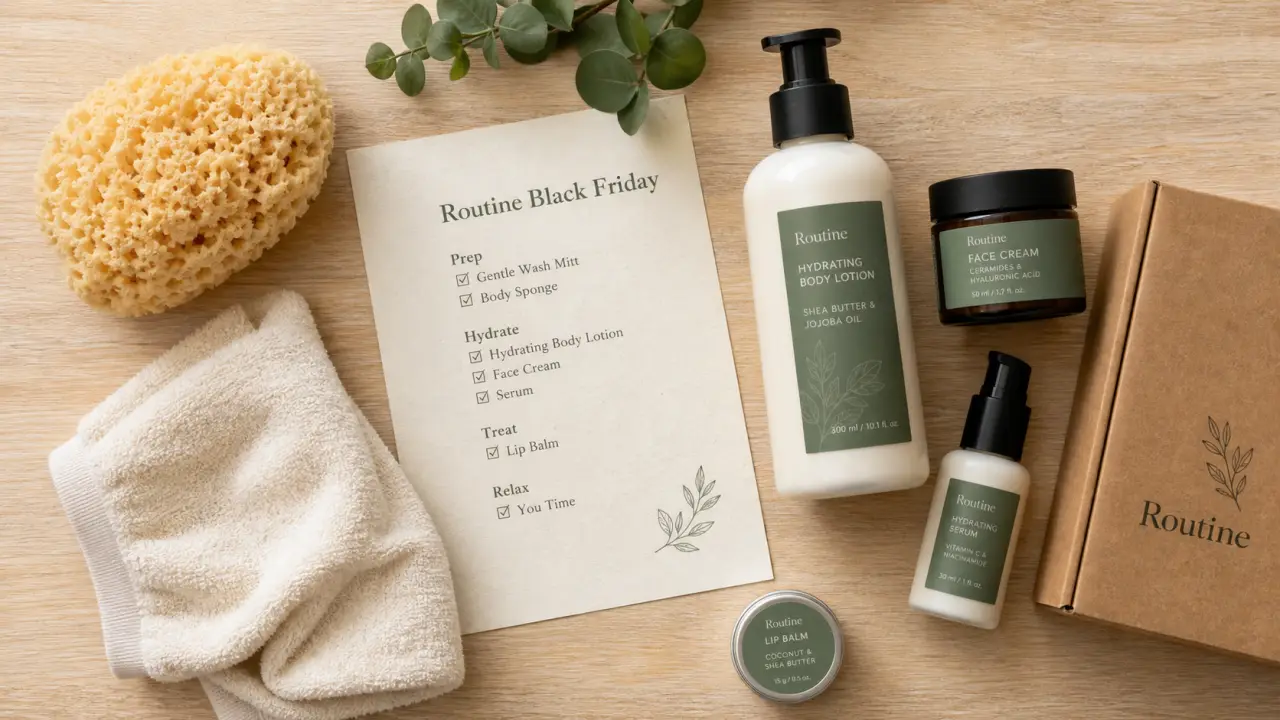 Black Friday soins corps et visage : routine produits hydratants et sérum