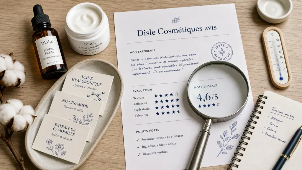 Disle Cosmétiques avis : fondatrice identifiable, soins ciblés et signaux de confiance à vérifier