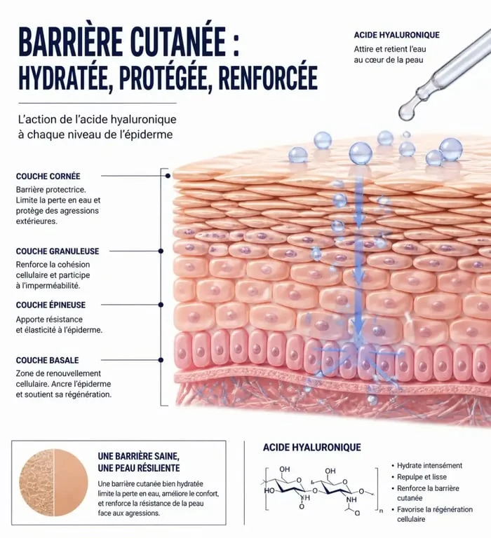 Schéma explicatif de la barrière cutanée pour un soin visage L'Oréal