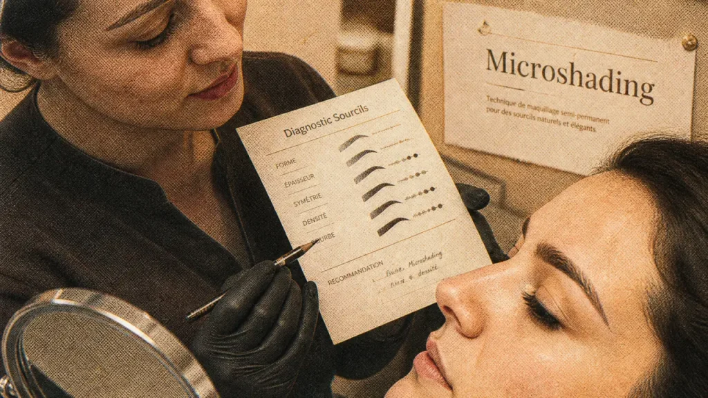 Microshading : effet poudré, tenue et différences avec le microblading