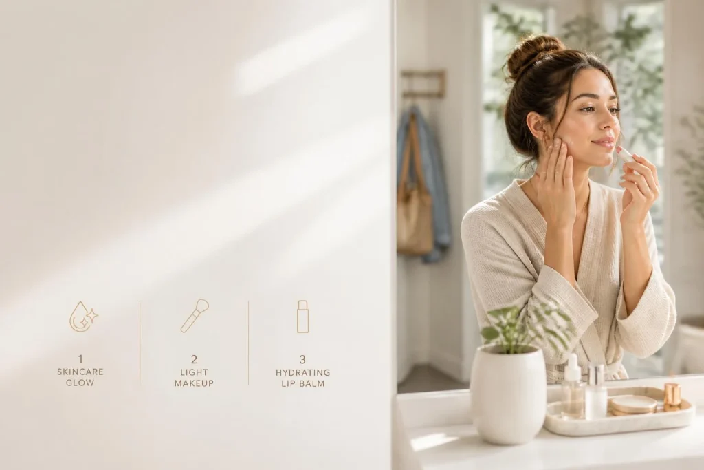 Routine beauté de maman active : 3 essentiels, 5 minutes et zéro culpabilité