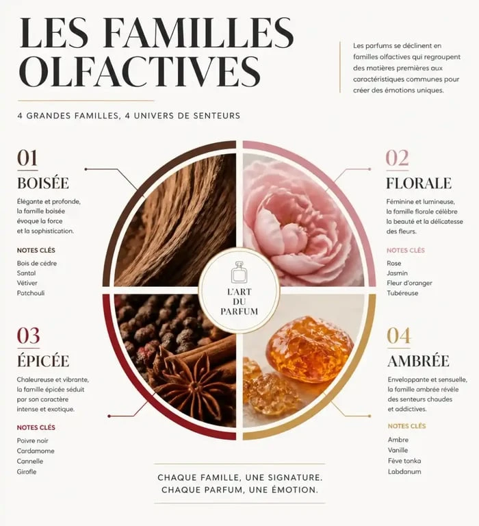 Classification des familles olfactives des parfums Lattafa