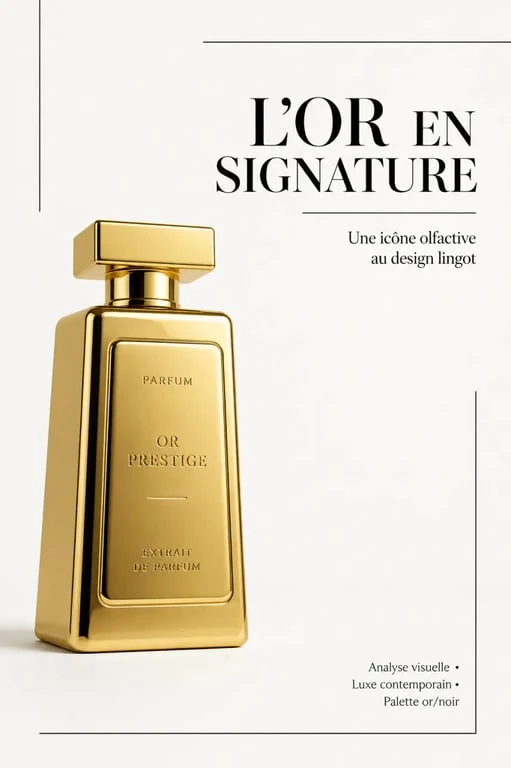 Flacon one in a million parfum Rabanne en forme de lingot d’or