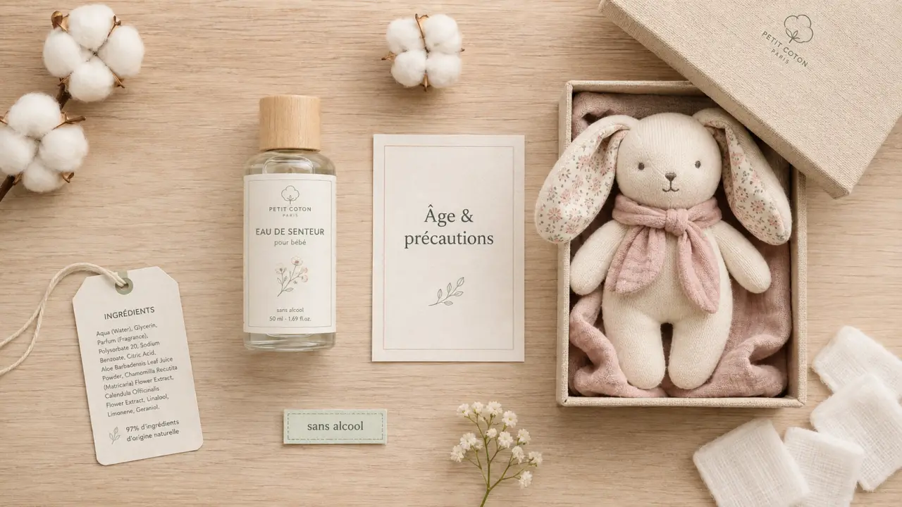 Parfum bebe : formule légère et éviter le visage
