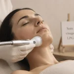 Soin visage lpg : praticienne guide l’endermologie bas du visage