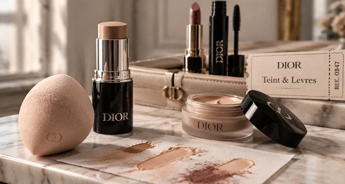dior maquillage : finis et teintes, gros plan produits