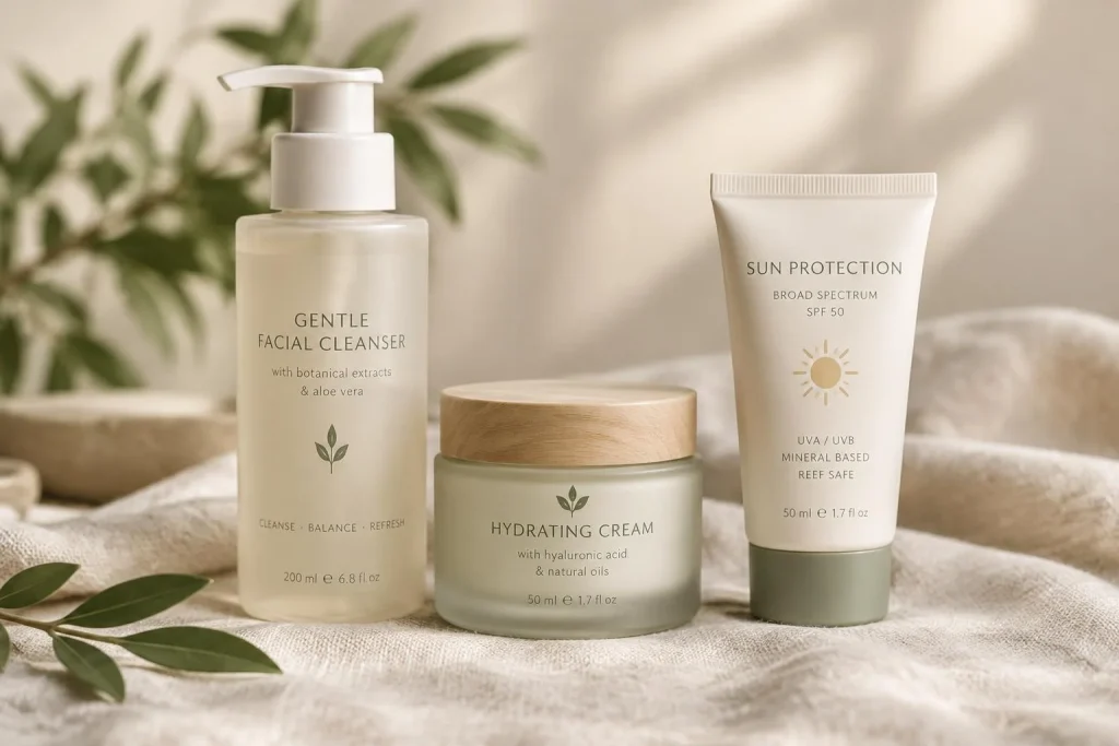 Routine beauté naturelle : 4 produits suffisent pour un visage confortable