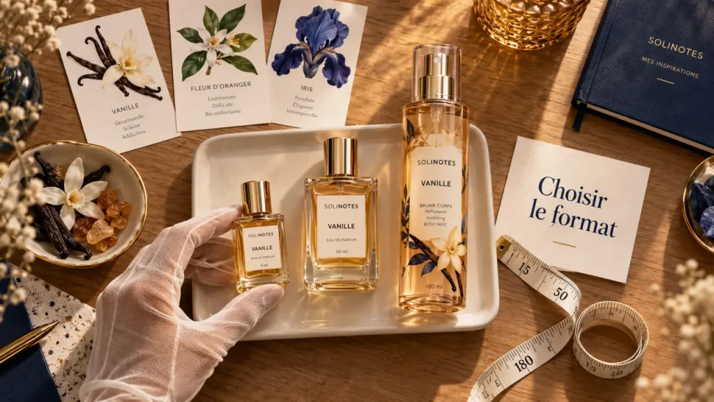 Solinotes parfum : 15 ml, 50 ml ou brume, choisissez selon votre quotidien